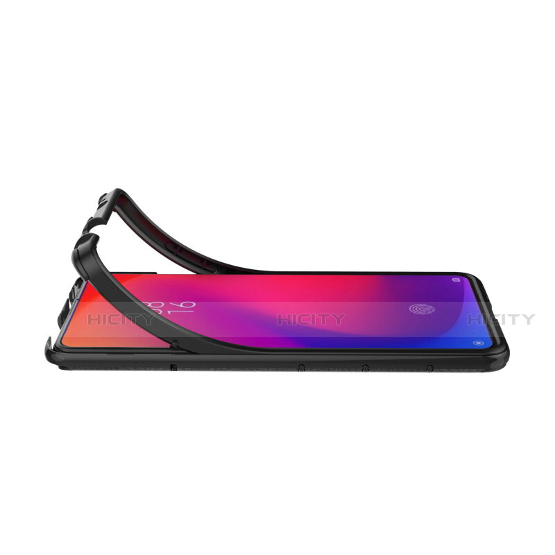 Funda Bumper Silicona y Plastico Mate Carcasa con Magnetico Anillo de dedo Soporte R07 para Xiaomi Mi 9T