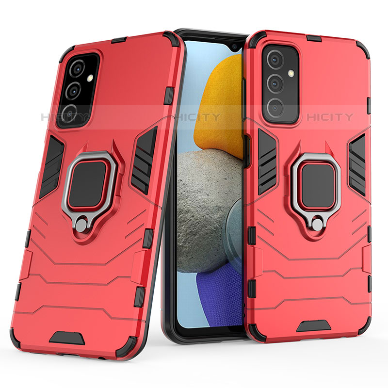 Funda Bumper Silicona y Plastico Mate Carcasa con Magnetico Anillo de dedo Soporte S01 para Samsung Galaxy M23 5G