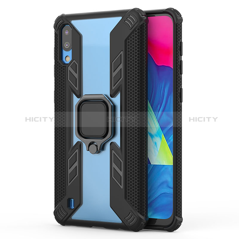 Funda Bumper Silicona y Plastico Mate Carcasa con Magnetico Anillo de dedo Soporte S03 para Samsung Galaxy M10