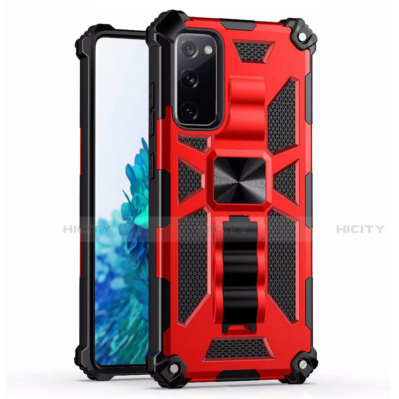 Funda Bumper Silicona y Plastico Mate Carcasa con Magnetico Anillo de dedo Soporte S03 para Samsung Galaxy S20 FE ((2022)) 5G