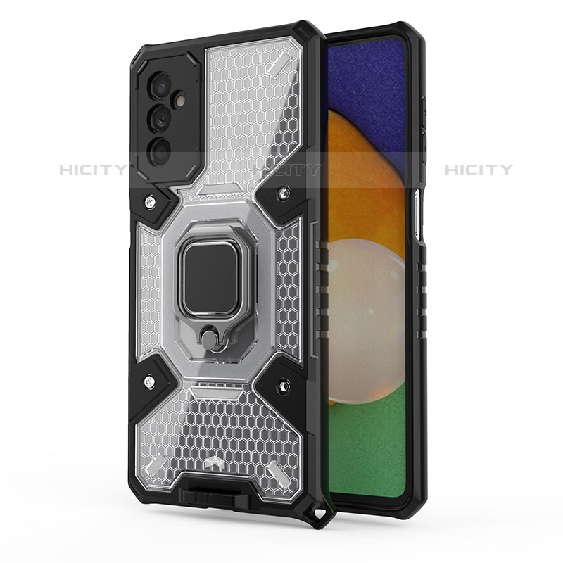 Funda Bumper Silicona y Plastico Mate Carcasa con Magnetico Anillo de dedo Soporte S05 para Samsung Galaxy M52 5G