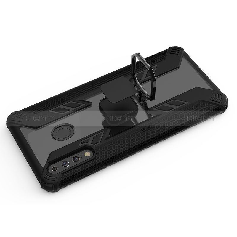 Funda Bumper Silicona y Plastico Mate Carcasa con Magnetico Anillo de dedo Soporte S06 para Samsung Galaxy M30