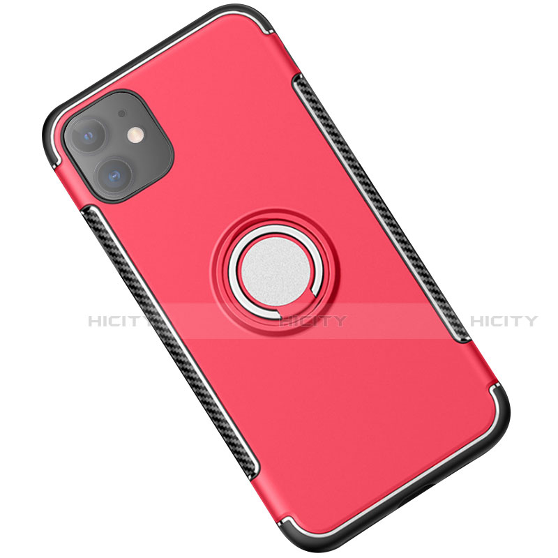 Funda Bumper Silicona y Plastico Mate Carcasa con Magnetico Anillo de dedo Soporte Y01 para Apple iPhone 11