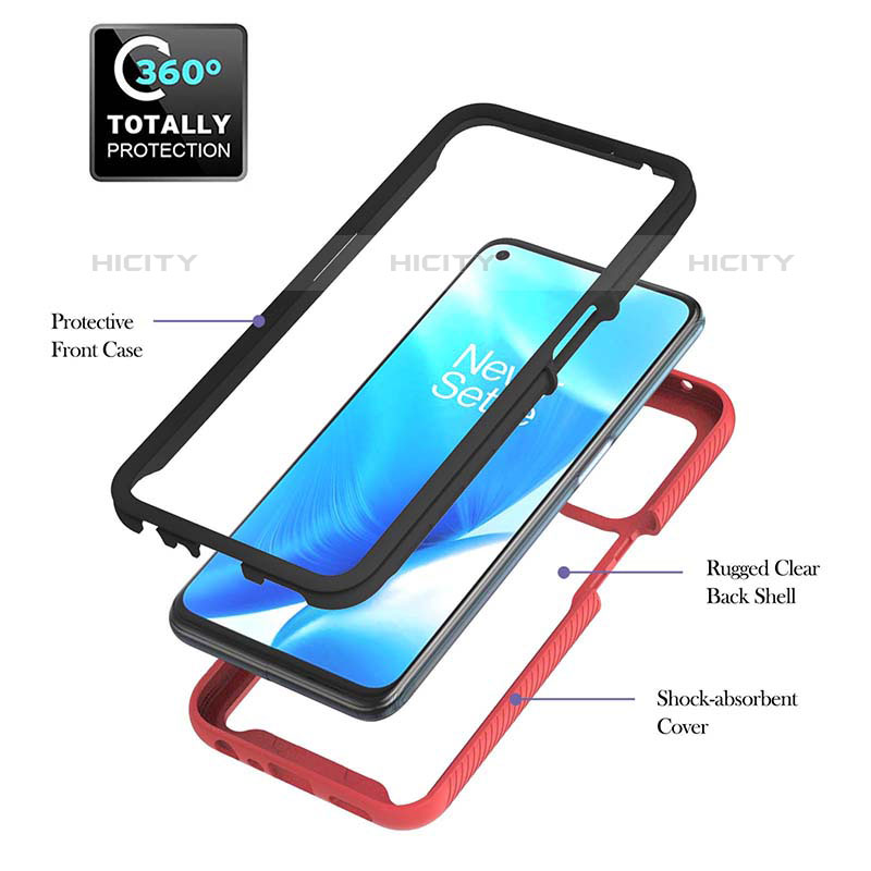 Funda Bumper Silicona y Plastico Mate Carcasa con Magnetico Anillo de dedo Soporte YB1 para OnePlus Nord N200 5G