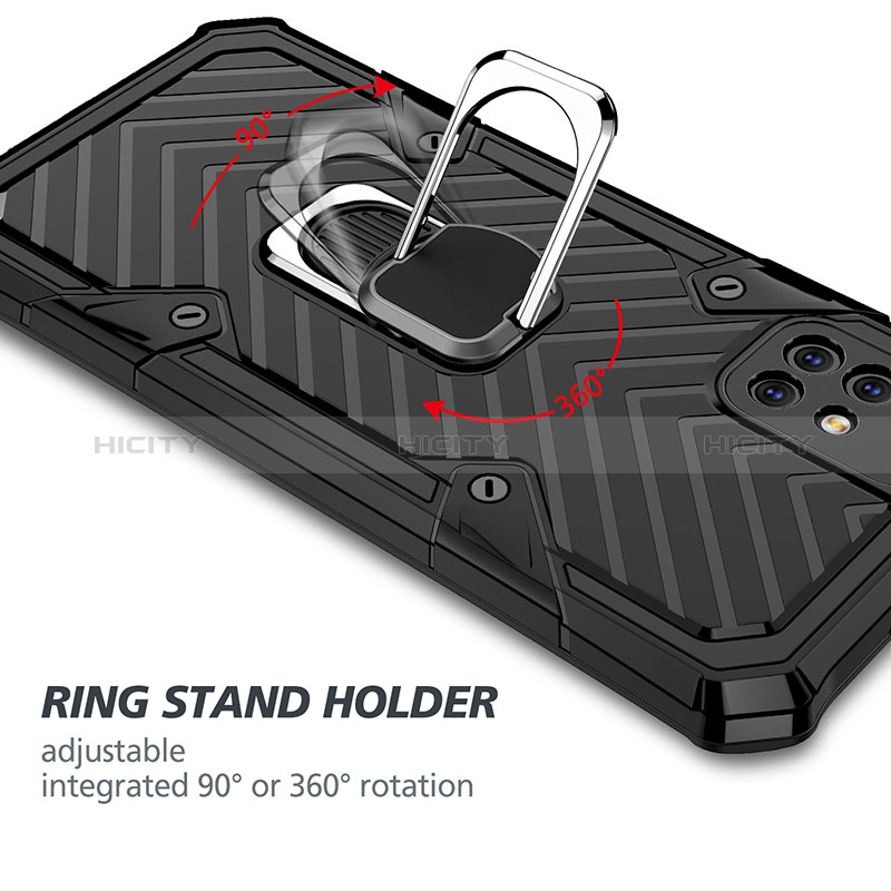 Funda Bumper Silicona y Plastico Mate Carcasa con Magnetico Anillo de dedo Soporte YF1 para Samsung Galaxy A71 4G A715
