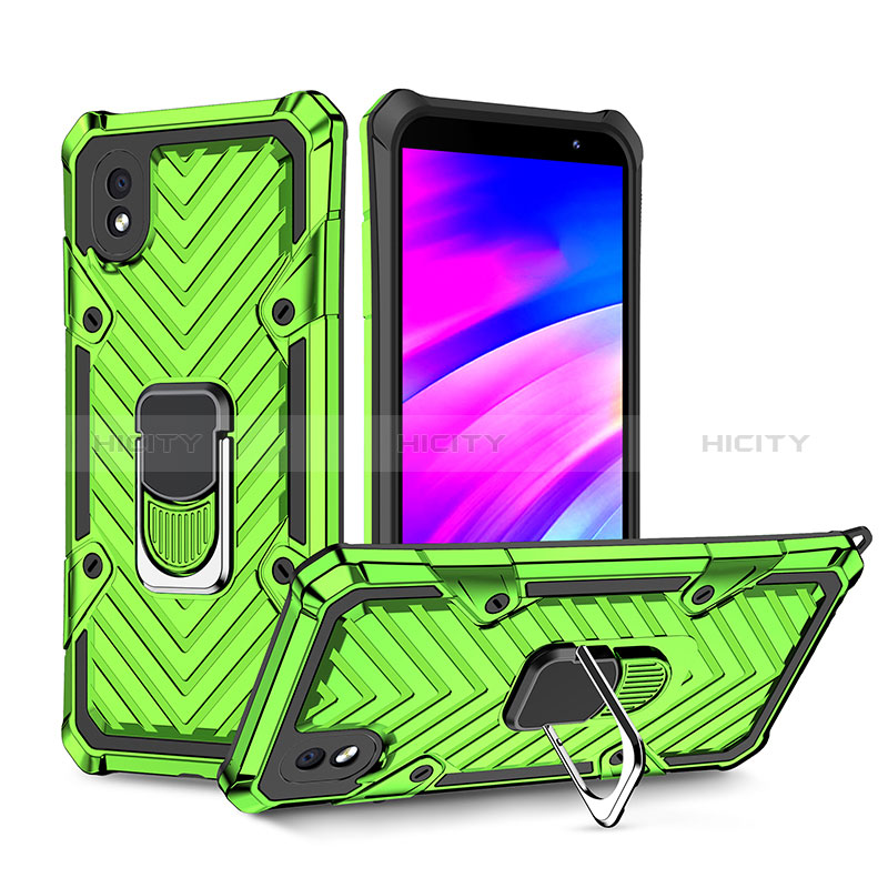 Funda Bumper Silicona y Plastico Mate Carcasa con Magnetico Anillo de dedo Soporte YF1 para Samsung Galaxy M01 Core