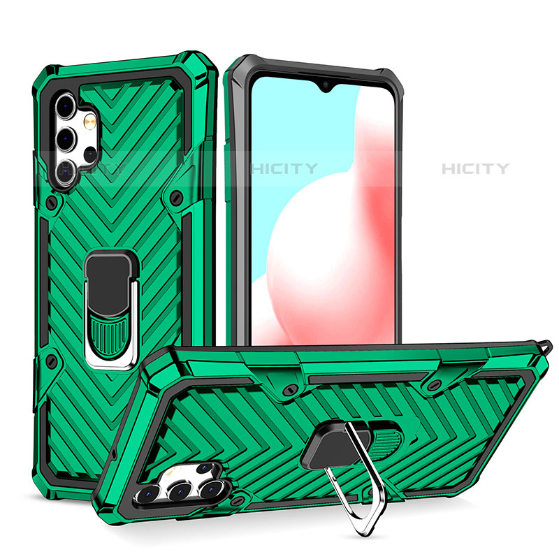 Funda Bumper Silicona y Plastico Mate Carcasa con Magnetico Anillo de dedo Soporte YF1 para Samsung Galaxy M32 5G