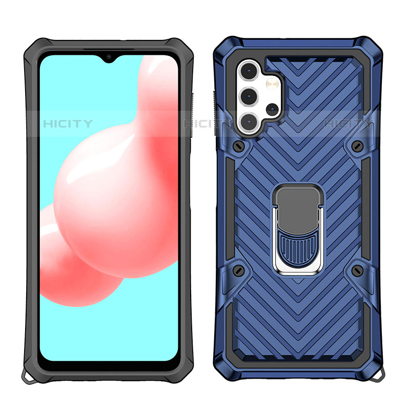 Funda Bumper Silicona y Plastico Mate Carcasa con Magnetico Anillo de dedo Soporte YF1 para Samsung Galaxy M32 5G