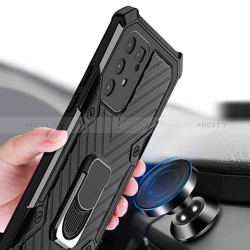 Funda Bumper Silicona y Plastico Mate Carcasa con Magnetico Anillo de dedo Soporte YF1 para Samsung Galaxy M80S