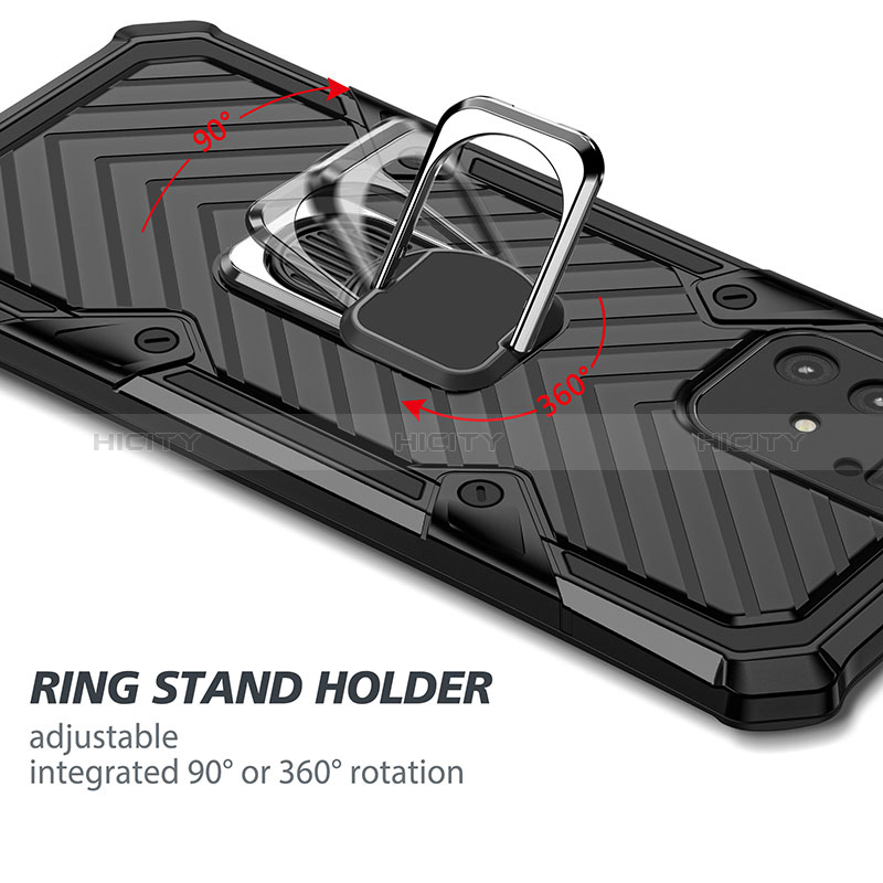 Funda Bumper Silicona y Plastico Mate Carcasa con Magnetico Anillo de dedo Soporte YF1 para Samsung Galaxy M80S