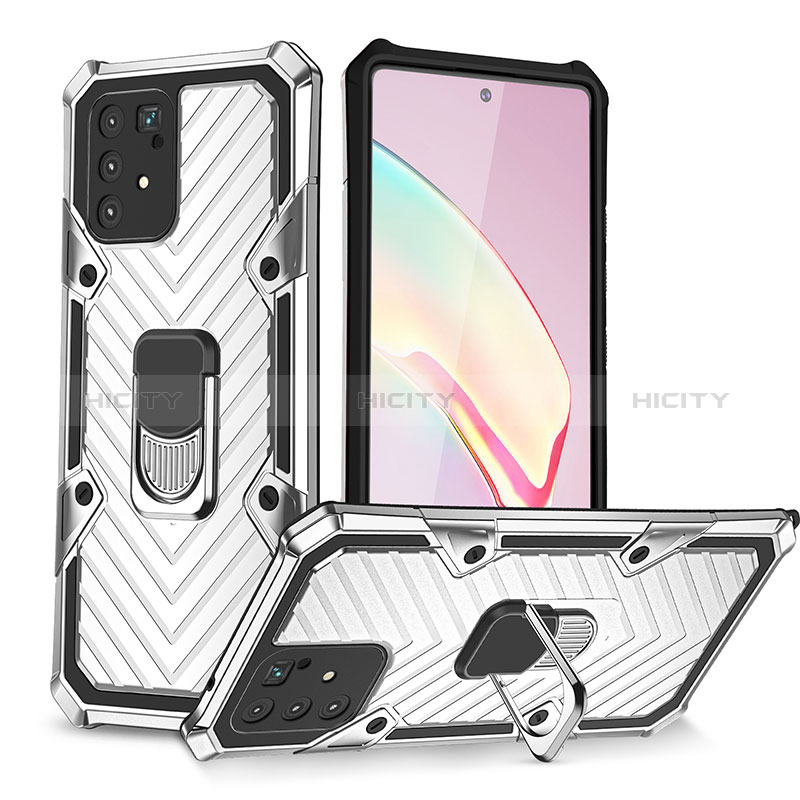 Funda Bumper Silicona y Plastico Mate Carcasa con Magnetico Anillo de dedo Soporte YF1 para Samsung Galaxy M80S