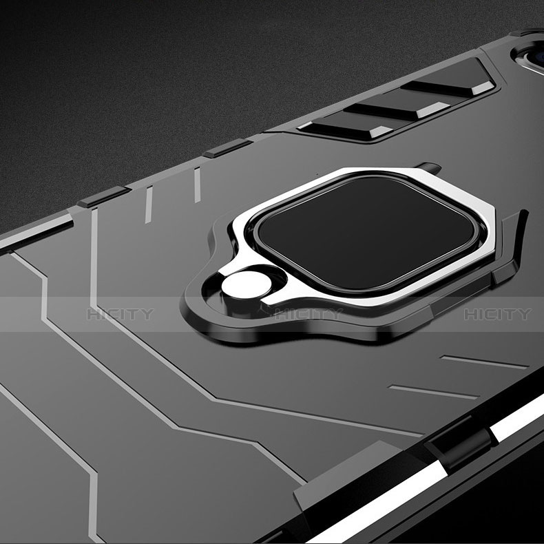 Funda Bumper Silicona y Plastico Mate Carcasa con Magnetico Anillo de dedo Soporte Z01 para Xiaomi Redmi 7