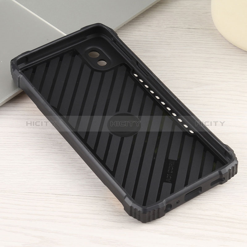 Funda Bumper Silicona y Plastico Mate Carcasa con Magnetico Anillo de dedo Soporte ZJ2 para Samsung Galaxy A01 Core