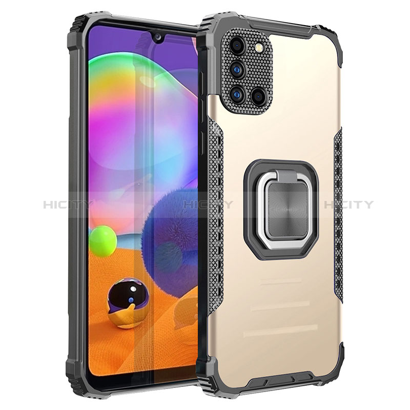 Funda Bumper Silicona y Plastico Mate Carcasa con Magnetico Anillo de dedo Soporte ZJ2 para Samsung Galaxy A31