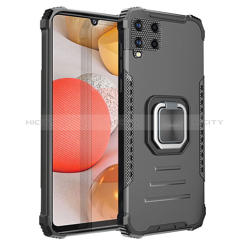 Funda Bumper Silicona y Plastico Mate Carcasa con Magnetico Anillo de dedo Soporte ZJ2 para Samsung Galaxy A42 5G