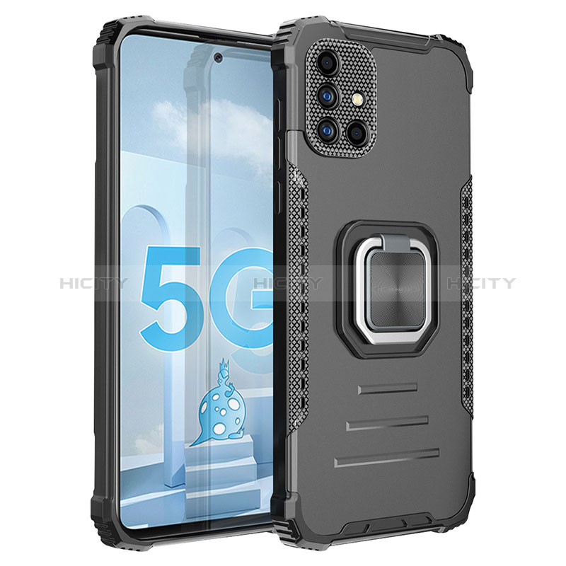 Funda Bumper Silicona y Plastico Mate Carcasa con Magnetico Anillo de dedo Soporte ZJ2 para Samsung Galaxy A51 5G