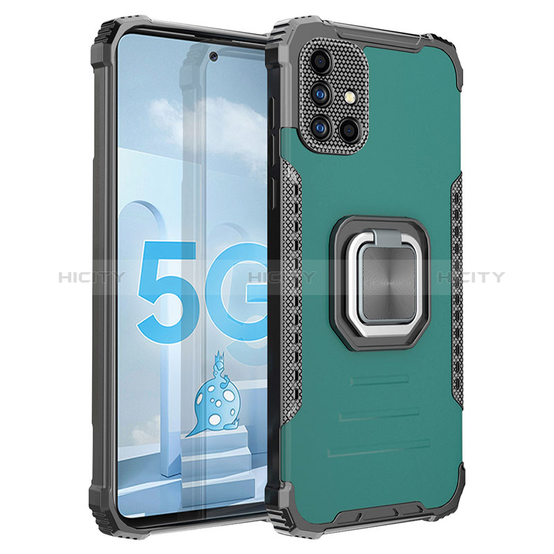 Funda Bumper Silicona y Plastico Mate Carcasa con Magnetico Anillo de dedo Soporte ZJ2 para Samsung Galaxy A51 5G