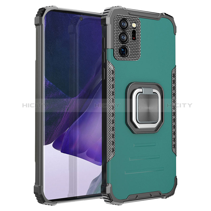 Funda Bumper Silicona y Plastico Mate Carcasa con Magnetico Anillo de dedo Soporte ZJ2 para Samsung Galaxy Note 20 Ultra 5G