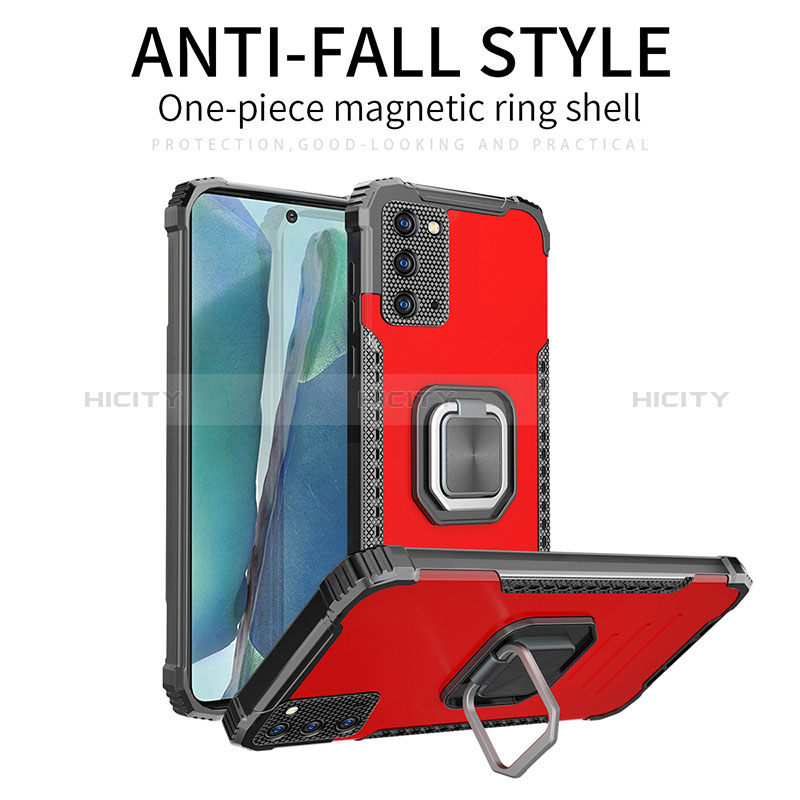 Funda Bumper Silicona y Plastico Mate Carcasa con Magnetico Anillo de dedo Soporte ZJ2 para Samsung Galaxy S20 FE (2022) 5G