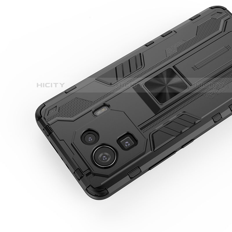 Funda Bumper Silicona y Plastico Mate Carcasa con Magnetico Soporte A01 para Xiaomi Mi 11 Pro 5G
