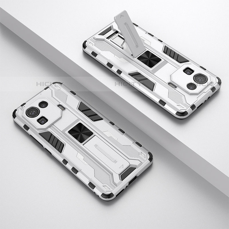 Funda Bumper Silicona y Plastico Mate Carcasa con Magnetico Soporte A02 para Xiaomi Mi 11 Pro 5G