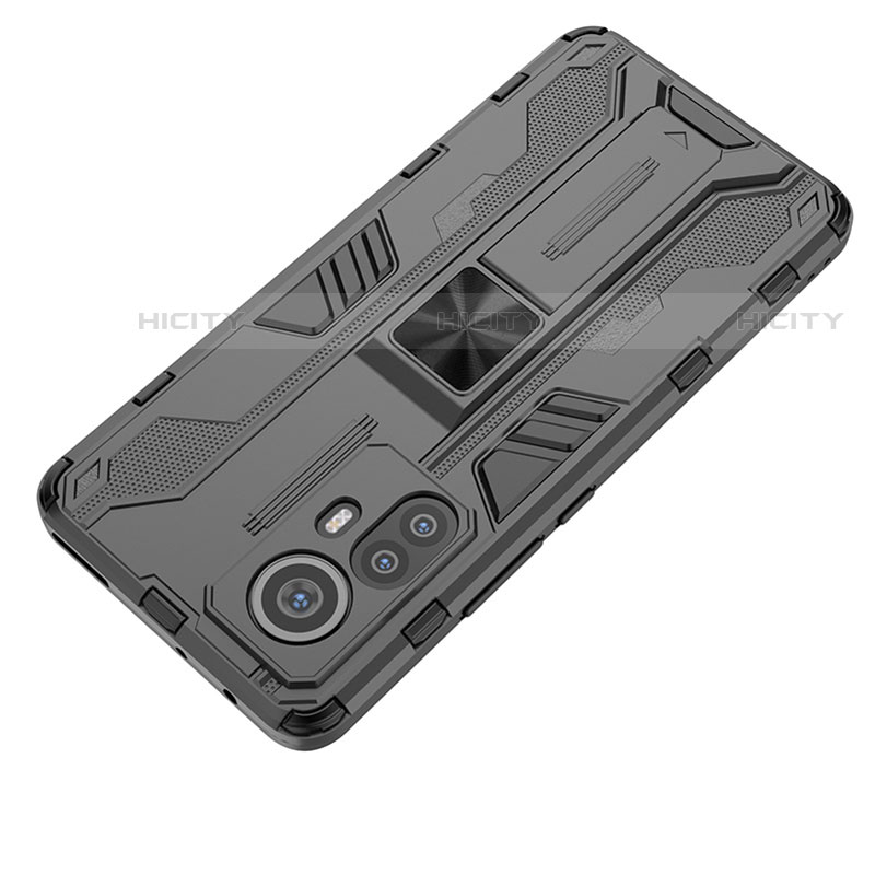 Funda Bumper Silicona y Plastico Mate Carcasa con Magnetico Soporte A02 para Xiaomi Mi 12S Pro 5G