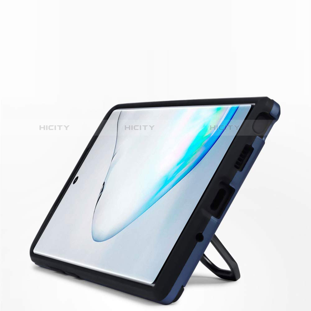 Funda Bumper Silicona y Plastico Mate Carcasa con Magnetico Soporte A03 para Samsung Galaxy Note 10 Plus