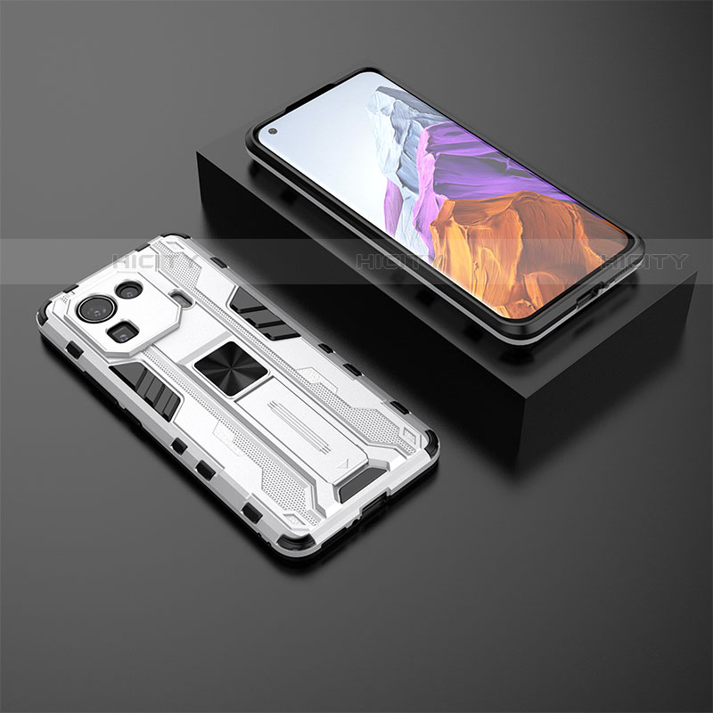 Funda Bumper Silicona y Plastico Mate Carcasa con Magnetico Soporte A03 para Xiaomi Mi 11 Pro 5G