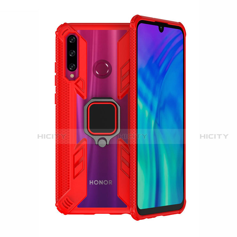 Funda Bumper Silicona y Plastico Mate Carcasa con Magnetico Soporte H02 para Huawei Honor 20 Lite