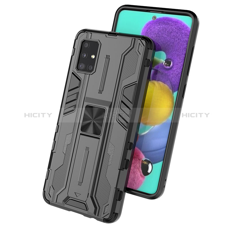 Funda Bumper Silicona y Plastico Mate Carcasa con Magnetico Soporte KC1 para Samsung Galaxy A51 5G