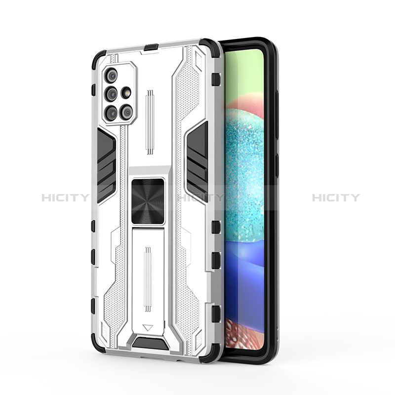 Funda Bumper Silicona y Plastico Mate Carcasa con Magnetico Soporte KC1 para Samsung Galaxy A71 5G