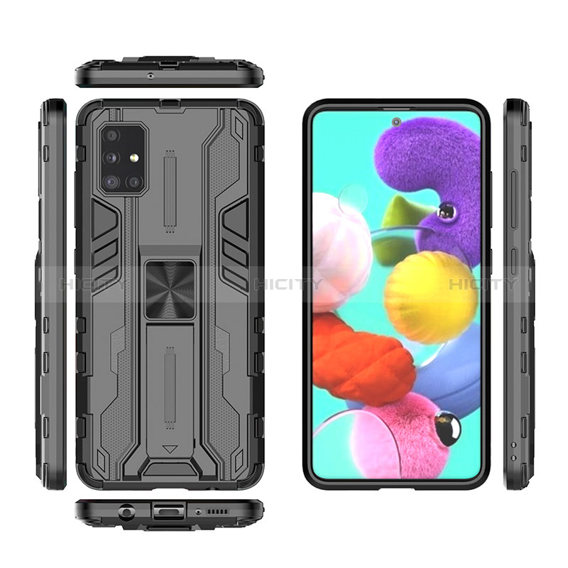 Funda Bumper Silicona y Plastico Mate Carcasa con Magnetico Soporte KC1 para Samsung Galaxy M40S