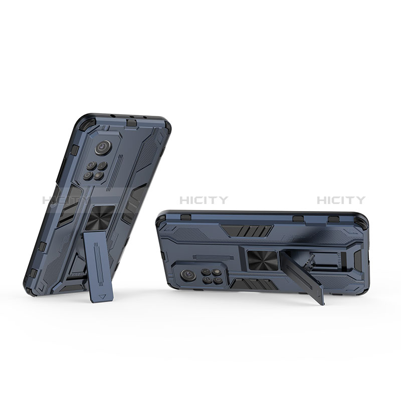 Funda Bumper Silicona y Plastico Mate Carcasa con Magnetico Soporte KC1 para Xiaomi Mi 10T 5G