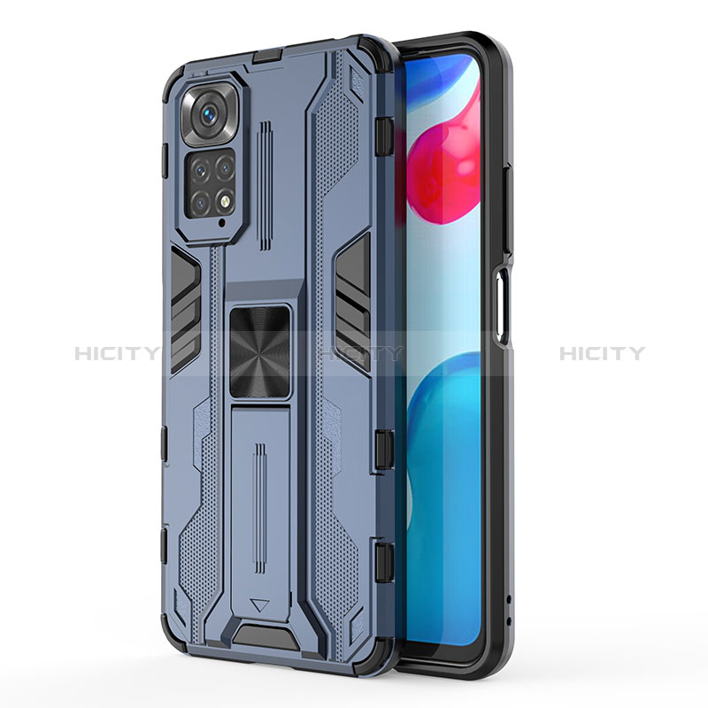 Funda Bumper Silicona y Plastico Mate Carcasa con Magnetico Soporte KC1 para Xiaomi Redmi Note 11 4G (2022)