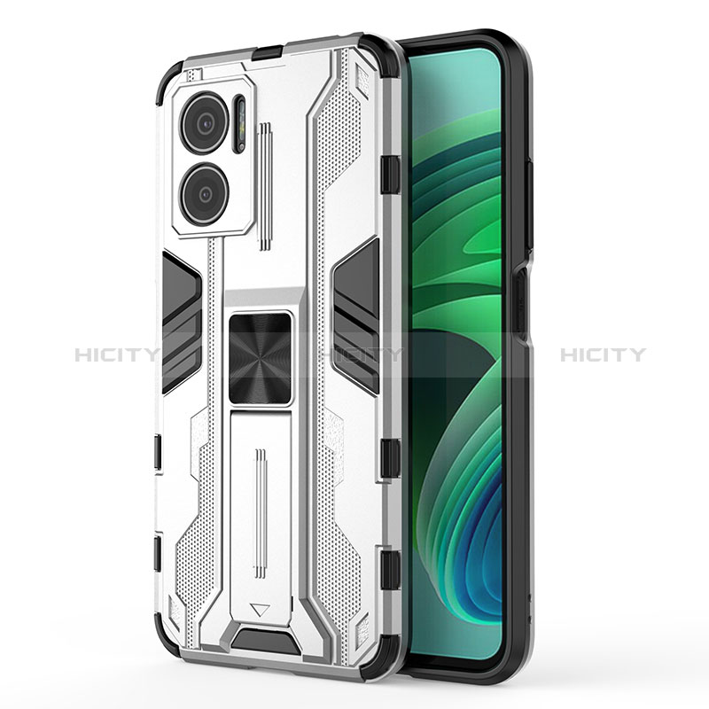 Funda Bumper Silicona y Plastico Mate Carcasa con Magnetico Soporte KC1 para Xiaomi Redmi Note 11E 5G