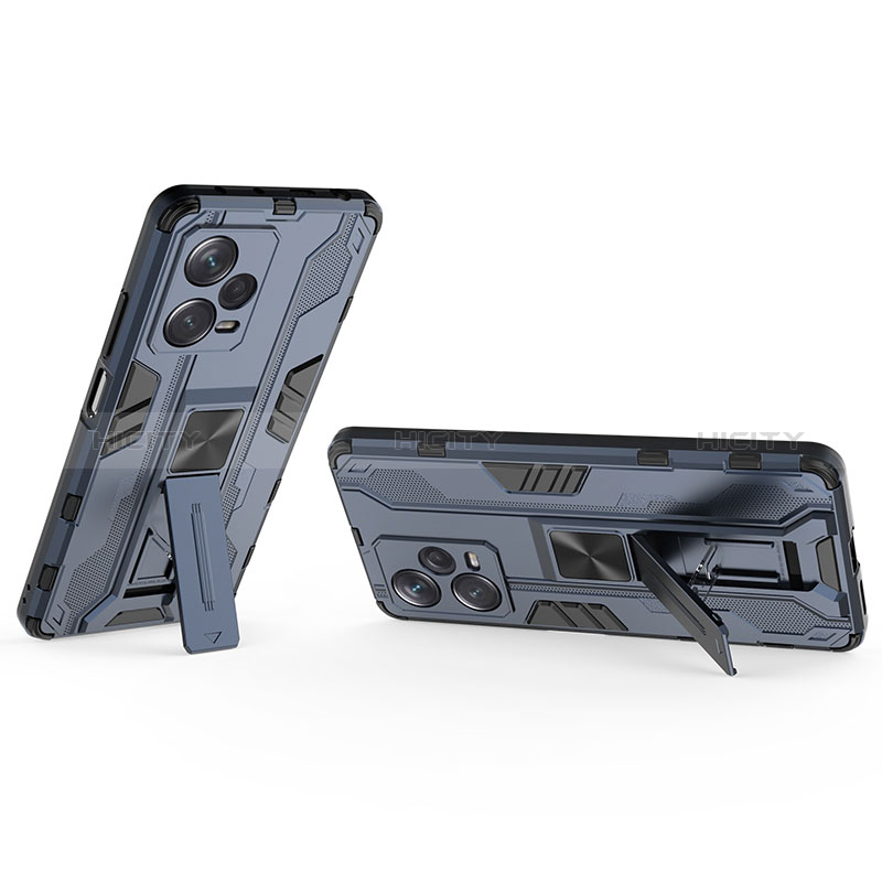 Funda Bumper Silicona y Plastico Mate Carcasa con Magnetico Soporte KC1 para Xiaomi Redmi Note 12 Explorer