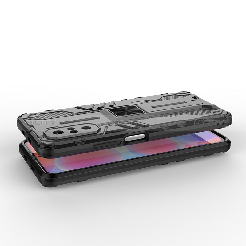 Funda Bumper Silicona y Plastico Mate Carcasa con Magnetico Soporte KC2 para Xiaomi Mi 11X Pro 5G