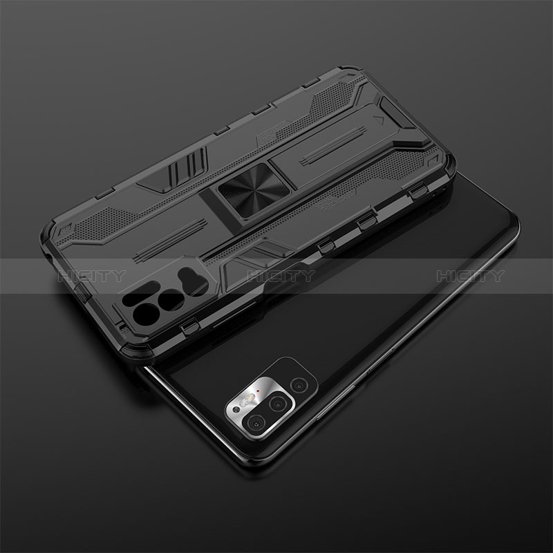 Funda Bumper Silicona y Plastico Mate Carcasa con Magnetico Soporte KC2 para Xiaomi POCO M3 Pro 5G