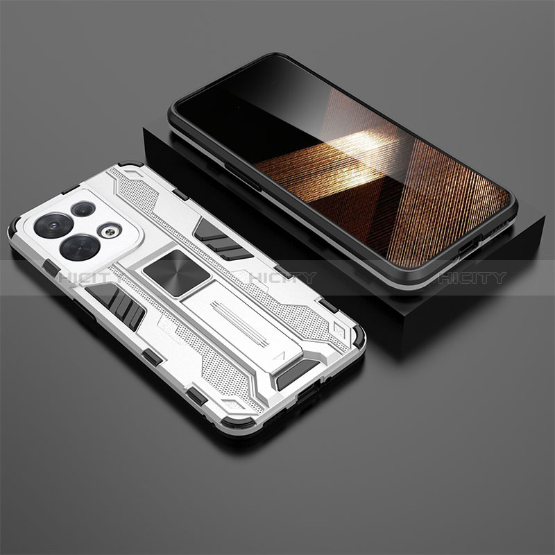 Funda Bumper Silicona y Plastico Mate Carcasa con Magnetico Soporte KC3 para Xiaomi Redmi Note 13 Pro 5G