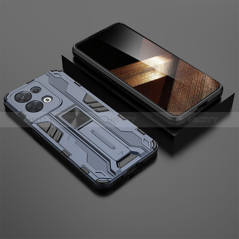 Funda Bumper Silicona y Plastico Mate Carcasa con Magnetico Soporte KC3 para Xiaomi Redmi Note 13 Pro 5G