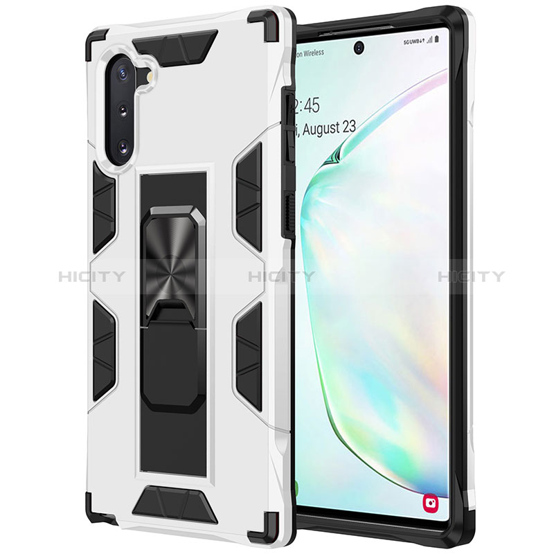 Funda Bumper Silicona y Plastico Mate Carcasa con Magnetico Soporte MQ1 para Samsung Galaxy Note 10 5G