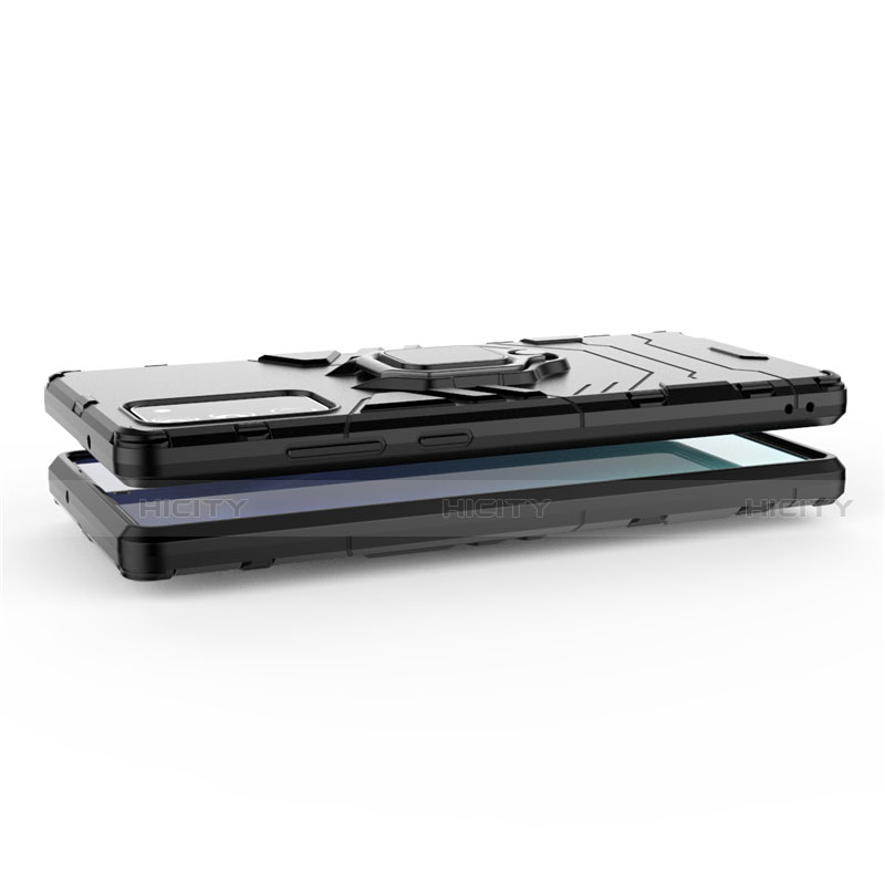 Funda Bumper Silicona y Plastico Mate Carcasa con Magnetico Soporte N01 para Samsung Galaxy Note 20 5G