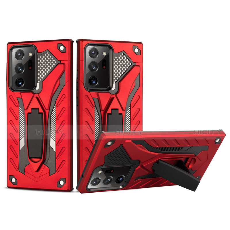 Funda Bumper Silicona y Plastico Mate Carcasa con Magnetico Soporte N03 para Samsung Galaxy Note 20 Ultra 5G