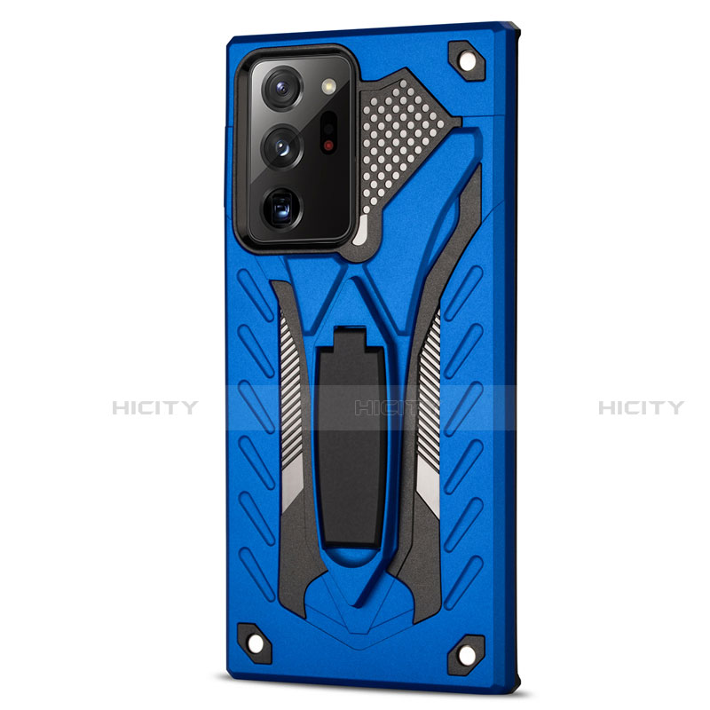 Funda Bumper Silicona y Plastico Mate Carcasa con Magnetico Soporte N03 para Samsung Galaxy Note 20 Ultra 5G