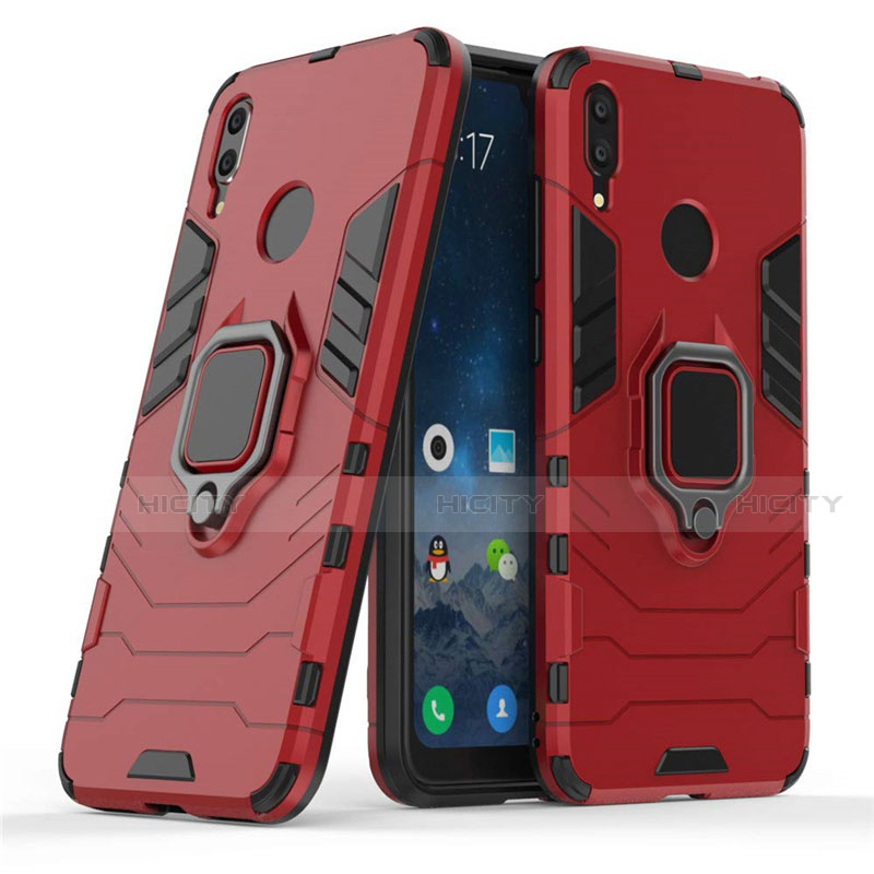 Funda Bumper Silicona y Plastico Mate Carcasa con Magnetico Soporte para Huawei Enjoy 9