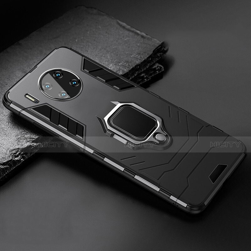 Funda Bumper Silicona y Plastico Mate Carcasa con Magnetico Soporte para Huawei Mate 30E Pro 5G