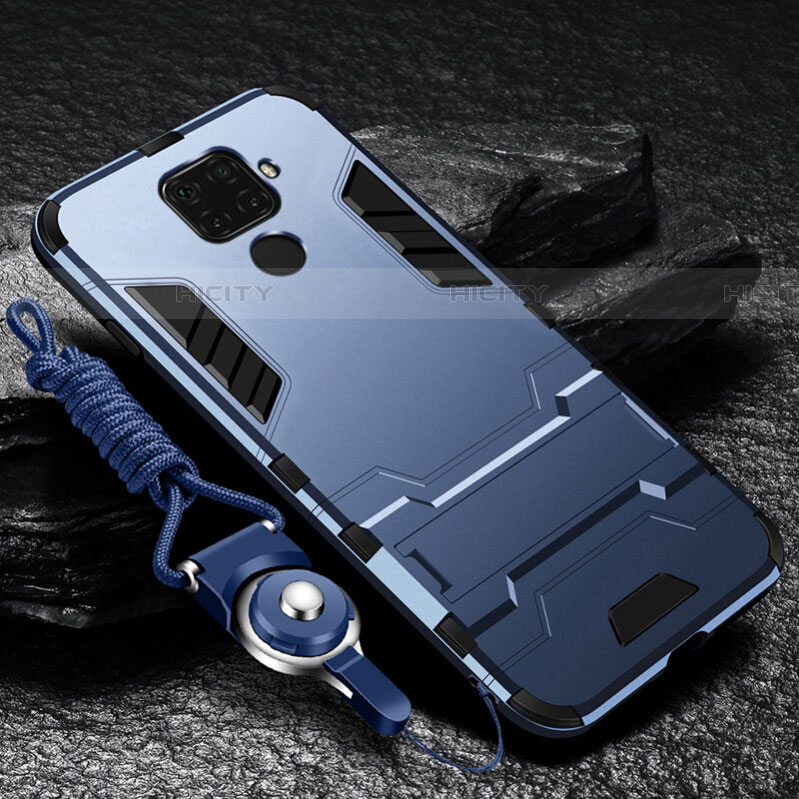 Funda Bumper Silicona y Plastico Mate Carcasa con Magnetico Soporte para Huawei Nova 5i Pro