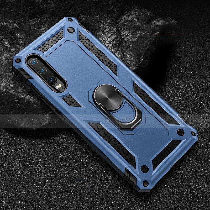 Funda Bumper Silicona y Plastico Mate Carcasa con Magnetico Soporte para Huawei P30