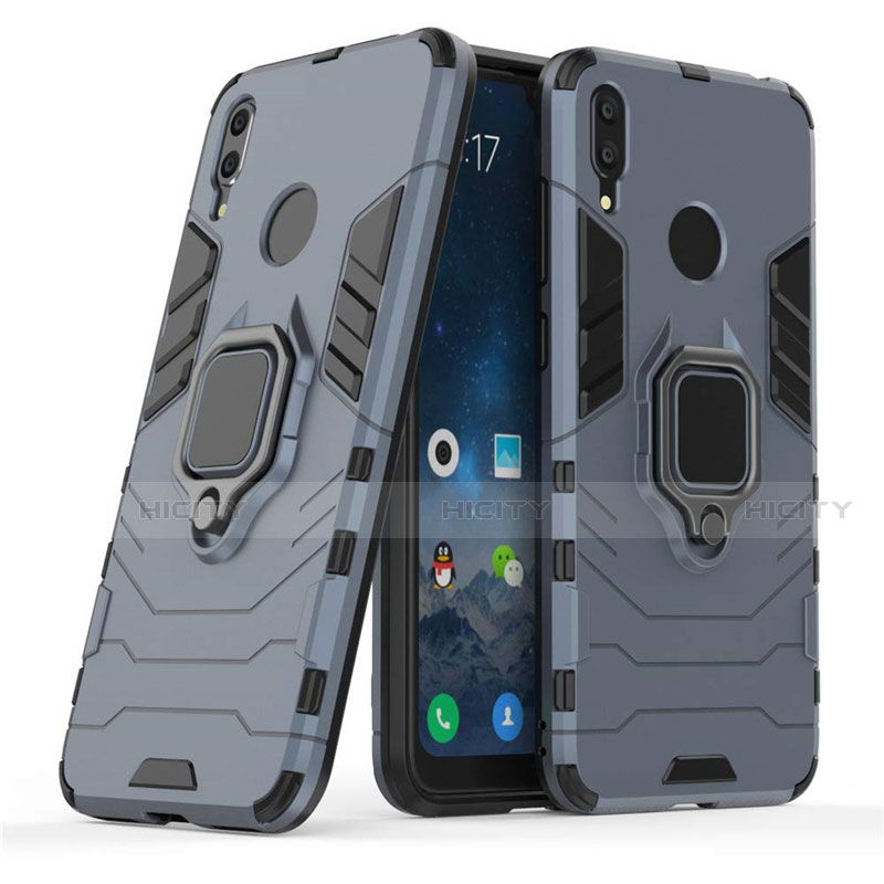 Funda Bumper Silicona y Plastico Mate Carcasa con Magnetico Soporte para Huawei Y7 (2019)