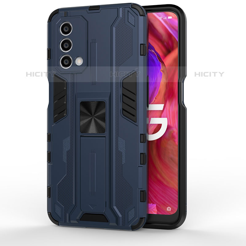 Funda Bumper Silicona y Plastico Mate Carcasa con Magnetico Soporte para OnePlus Nord N200 5G